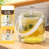 Maxbell Maxbell Beverage Dispenser with Spigot with Storage Rack for Party Household Kitchen 3.5L white