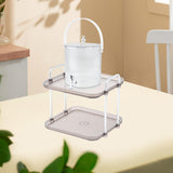 Maxbell Maxbell Beverage Dispenser with Spigot with Storage Rack for Party Household Kitchen 3.5L white