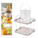 Maxbell Maxbell Beverage Dispenser with Spigot with Storage Rack for Party Household Kitchen 3.5L white
