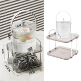 Maxbell Maxbell Beverage Dispenser with Spigot with Storage Rack for Party Household Kitchen 3.5L white