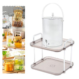 Maxbell Maxbell Beverage Dispenser with Spigot with Storage Rack for Party Household Kitchen 5L white
