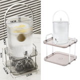 Maxbell Maxbell Beverage Dispenser with Spigot with Storage Rack for Party Household Kitchen 5L white