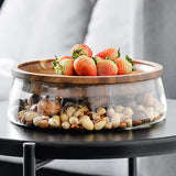 Maxbell Maxbell Food Storage Platter for Dining Room Table Sturdy Dried Fruit Plate with Lid 23cmx8cm