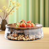 Maxbell Maxbell Food Storage Platter for Dining Room Table Sturdy Dried Fruit Plate with Lid 23cmx8cm