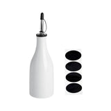 Maxbell Maxbell Cooking Oil Bottle Ceramic Large Capacity 300ml Shoyu Sauce Dispenser Bottle White