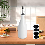 Maxbell Maxbell Cooking Oil Bottle Ceramic Large Capacity 300ml Shoyu Sauce Dispenser Bottle White