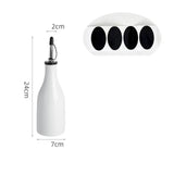 Maxbell Maxbell Cooking Oil Bottle Ceramic Large Capacity 300ml Shoyu Sauce Dispenser Bottle White