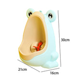 Maxbell Cute Frog Standing Potty Trainer Urinal Wall Mounted for Boys Toddlers Kids Light Blue