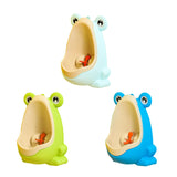 Maxbell Cute Frog Standing Potty Trainer Urinal Wall Mounted for Boys Toddlers Kids Light Blue