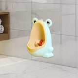 Maxbell Cute Frog Standing Potty Trainer Urinal Wall Mounted for Boys Toddlers Kids Light Blue