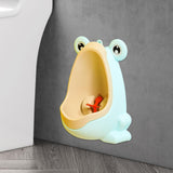 Maxbell Cute Frog Standing Potty Trainer Urinal Wall Mounted for Boys Toddlers Kids Light Blue