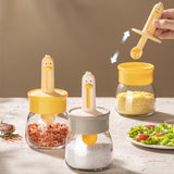 Maxbell Maxbell Spice Dispenser Condiment Jar Refillable Seasoning Box for BBQ Family Picnic white
