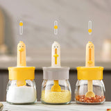 Maxbell Maxbell Spice Dispenser Condiment Jar Refillable Seasoning Box for BBQ Family Picnic white