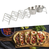 Maxbell Maxbell Taco Holder with Sauce Cup Taco Tray Plates for Hotel Kitchen Birthday Party with 2pcs Cup