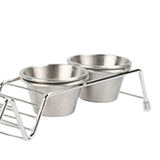 Maxbell Maxbell Taco Holder with Sauce Cup Taco Tray Plates for Hotel Kitchen Birthday Party with 2pcs Cup