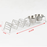 Maxbell Maxbell Taco Holder with Sauce Cup Taco Tray Plates for Hotel Kitchen Birthday Party with 2pcs Cup