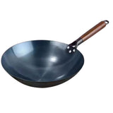 Maxbell Wok Pan Boiling Pots Wood Handle Cookware Sautee Universal Pans Nonstick Wok 36cm