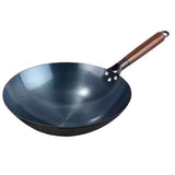 Maxbell Wok Pan Boiling Pots Wood Handle Cookware Sautee Universal Pans Nonstick Wok 36cm