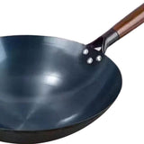 Maxbell Wok Pan Boiling Pots Wood Handle Cookware Sautee Universal Pans Nonstick Wok 36cm