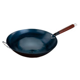 Maxbell Wok Pan Boiling Pots Wood Handle Cookware Sautee Universal Pans Nonstick Wok 40cm with ears