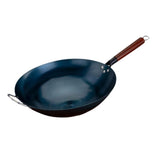 Maxbell Wok Pan Boiling Pots Wood Handle Cookware Sautee Universal Pans Nonstick Wok 40cm with ears