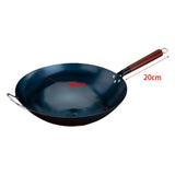 Maxbell Wok Pan Boiling Pots Wood Handle Cookware Sautee Universal Pans Nonstick Wok 40cm with ears
