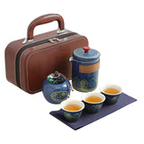 Maxbell Maxbell Travel Tea Set Teacups Ceramic Kung Fu Teapot for Business Home Office Trips
