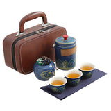 Maxbell Maxbell Travel Tea Set Teacups Ceramic Kung Fu Teapot for Business Home Office Trips