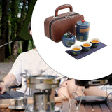 Maxbell Maxbell Travel Tea Set Teacups Ceramic Kung Fu Teapot for Business Home Office Trips