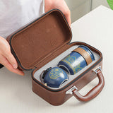 Maxbell Maxbell Travel Tea Set Teacups Ceramic Kung Fu Teapot for Business Home Office Trips