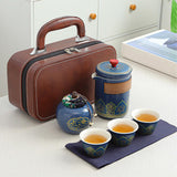 Maxbell Maxbell Travel Tea Set Teacups Ceramic Kung Fu Teapot for Business Home Office Trips