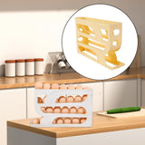 Maxbell Maxbell Egg Rolling Rack Rolling Egg Dispenser for Kichen Cabinet Home Yellow 4 Tier