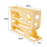 Maxbell Maxbell Egg Rolling Rack Rolling Egg Dispenser for Kichen Cabinet Home Yellow 4 Tier