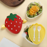 Maxbell Maxbell Bento Box Cute Strawberry Portable Bowl Lunch Box for Children Hiking Office