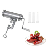 Maxbell Maxbell Manual Sausage Stuffer with 3 Filling Nozzles Meat Grinder for Meat Hot Dogs Short Tubes Set