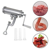 Maxbell Maxbell Manual Sausage Stuffer with 3 Filling Nozzles Meat Grinder for Meat Hot Dogs Short Tubes Set