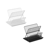 Maxbell Maxbell Dish Drying Rack Steel Compact with Tray Holder for Dining Room Cabinet Home White