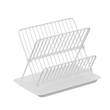Maxbell Maxbell Dish Drying Rack Steel Compact with Tray Holder for Dining Room Cabinet Home White