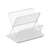 Maxbell Maxbell Dish Drying Rack Steel Compact with Tray Holder for Dining Room Cabinet Home White