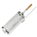 Maxbell Maxbell BBQ Grill Basket BBQ Tool Round Rolling Grill Basket for Food Picnic Outdoor Large