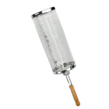 Maxbell Maxbell BBQ Grill Basket BBQ Tool Round Rolling Grill Basket for Food Picnic Outdoor Large