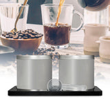 Maxbell Maxbell 2 Pieces Coffee Sugar Container Set Lid Storage Rack Coffee Bean Storage Jar