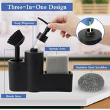 Maxbell Maxbell Kitchen Soap Dispenser Scrubbers Liquid Hand Soap Dispenser for Home Kitchen pure black