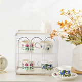 Maxbell Maxbell Coffee Tea Cup Storage Box Cup Storage Rack for Office Coffee Shop Breakroom Green