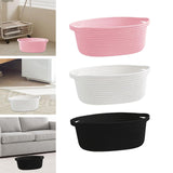 Maxbell Maxbell Cotton Rope Basket Shelf Basket for Remotes Key Makeup Holder Container Desk Pink