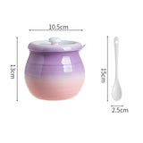 Maxbell Maxbell Kitchen Canister 680ml Multiuse Ceramic Sealed Jar for Cereal Rice Loose Tea violet