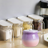 Maxbell Maxbell Kitchen Canister 680ml Multiuse Ceramic Sealed Jar for Cereal Rice Loose Tea violet