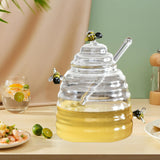 Maxbell Maxbell Honey Jar with Dispenser Spoon Honey Glass Pot for Home Countertop Farmhouse