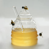 Maxbell Maxbell Honey Jar with Dispenser Spoon Honey Glass Pot for Home Countertop Farmhouse