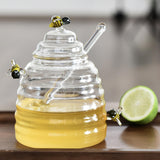 Maxbell Maxbell Honey Jar with Dispenser Spoon Honey Glass Pot for Home Countertop Farmhouse